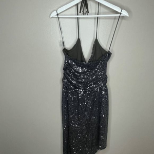 Express Black Asymmetrical Sequin Dress‎